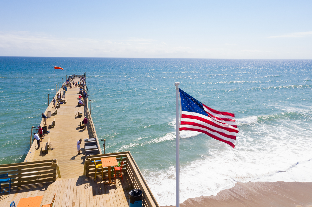 Avalon Pier American Flag